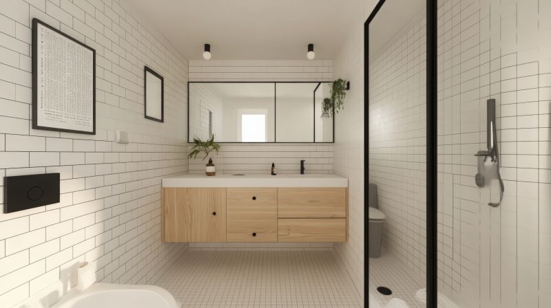 Contemporary bathroom with floating vanity